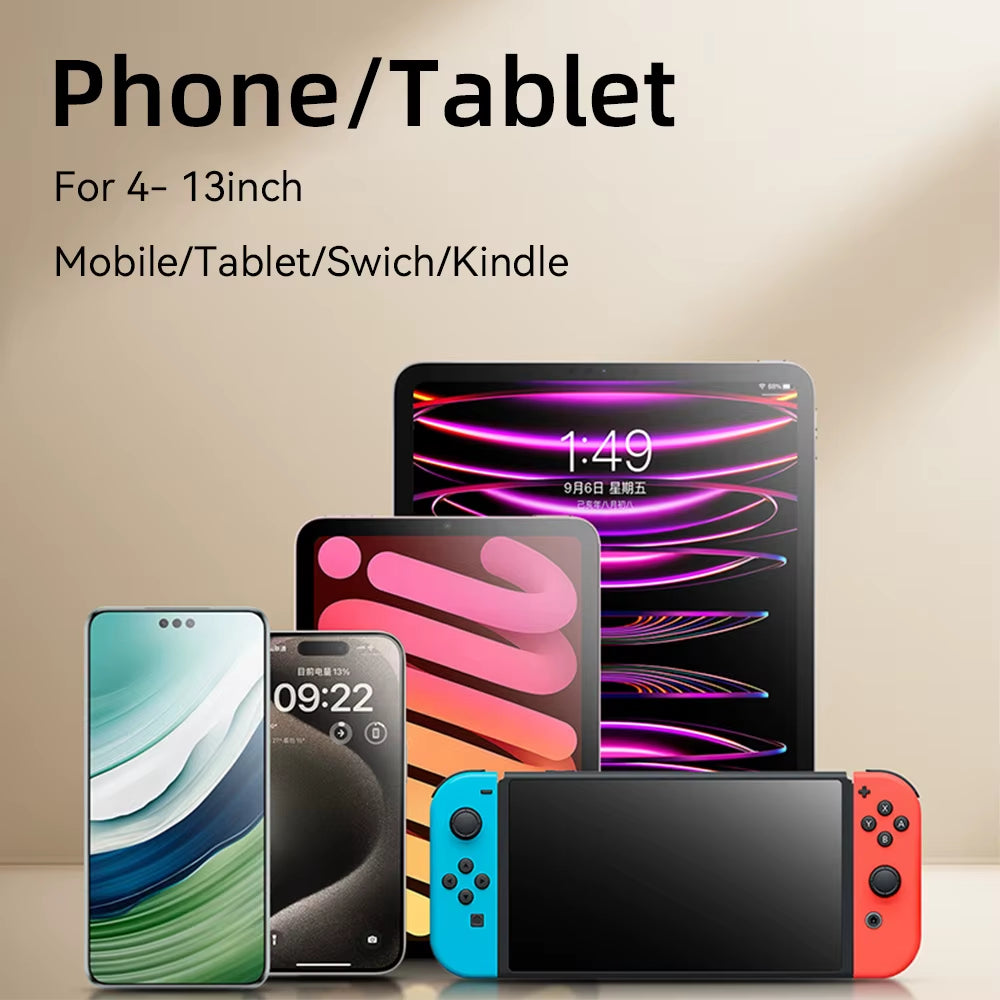 Tablet Holder Ipad Desk Stand for 4~13In Phone Tablet with 360° Adjustable Foldable Metal Arm Tablet Bracket Holder