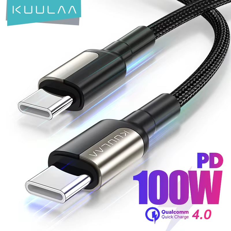 Type C to Type C Cable PD 100W Fast Charger Cord Cable 