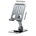 Rotating Phone Stand Metal Foldable Tablet Holder Portable Phone Stand Space-Saving Cell Phone Support for E-Book Readers Camera