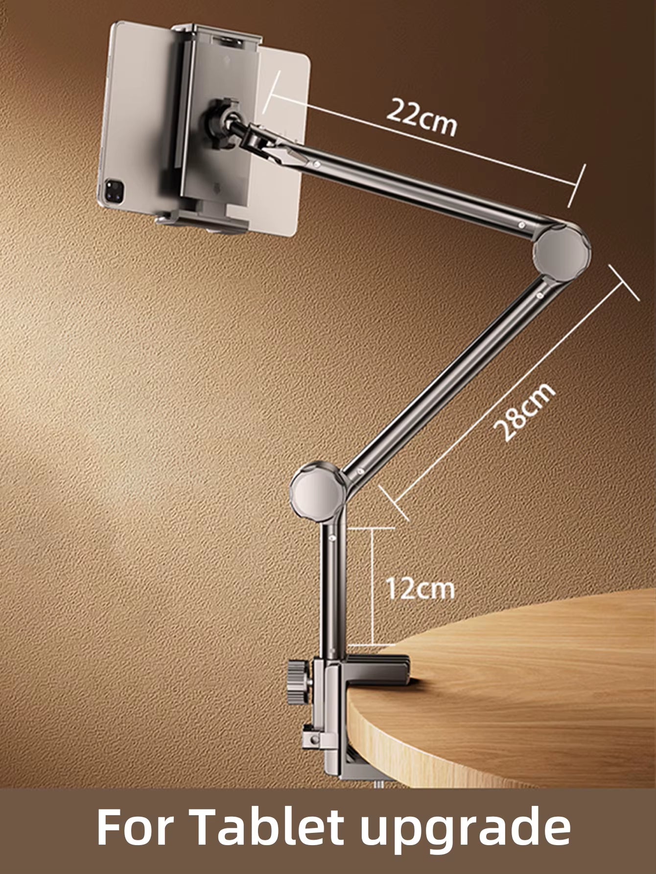 Tablet Holder Ipad Desk Stand for 4~13In Phone Tablet with 360° Adjustable Foldable Metal Arm Tablet Bracket Holder